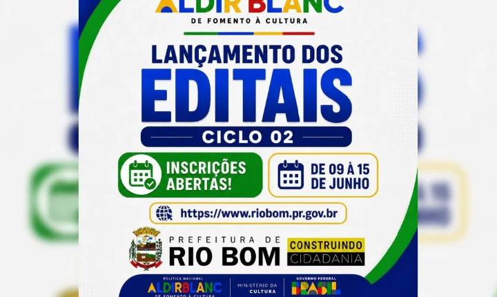 Artistas de Rio Bom já podem se inscrever nos editais da Lei Aldir Blanc