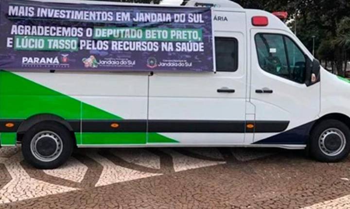 Jandaia do Sul recebe nova ambulância UTI móvel para reforçar atendimentos da saúde