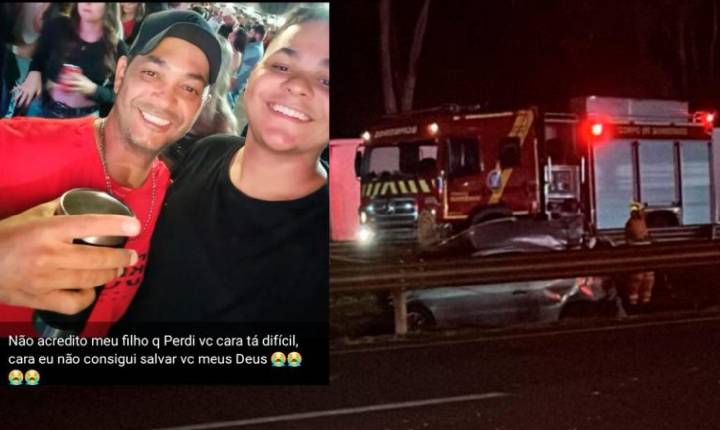 Jovem morre em capotamento na BR-376 em Mauá da Serra; pai que é socorrista atendeu a ocorrência