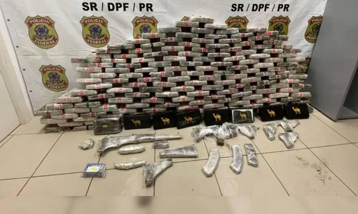 Motorista é preso ao transportar 183 kg de cocaína e armas no PR