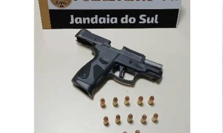 Polícia Civil prende homem por porte ilegal de arma de uso restrito em Jandaia do Sul