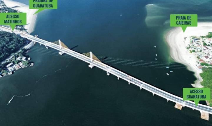 Ponte de Guaratuba será inaugurada com festa e show de drones no Litoral