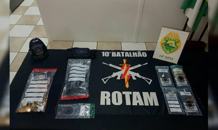 Rotam estoura ponto de tráfico e apreende drogas em Apucarana