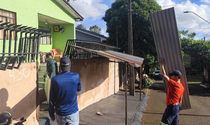 Vendavais atingem nove cidades do Vale do Ivaí e deixam 142 pessoas afetadas