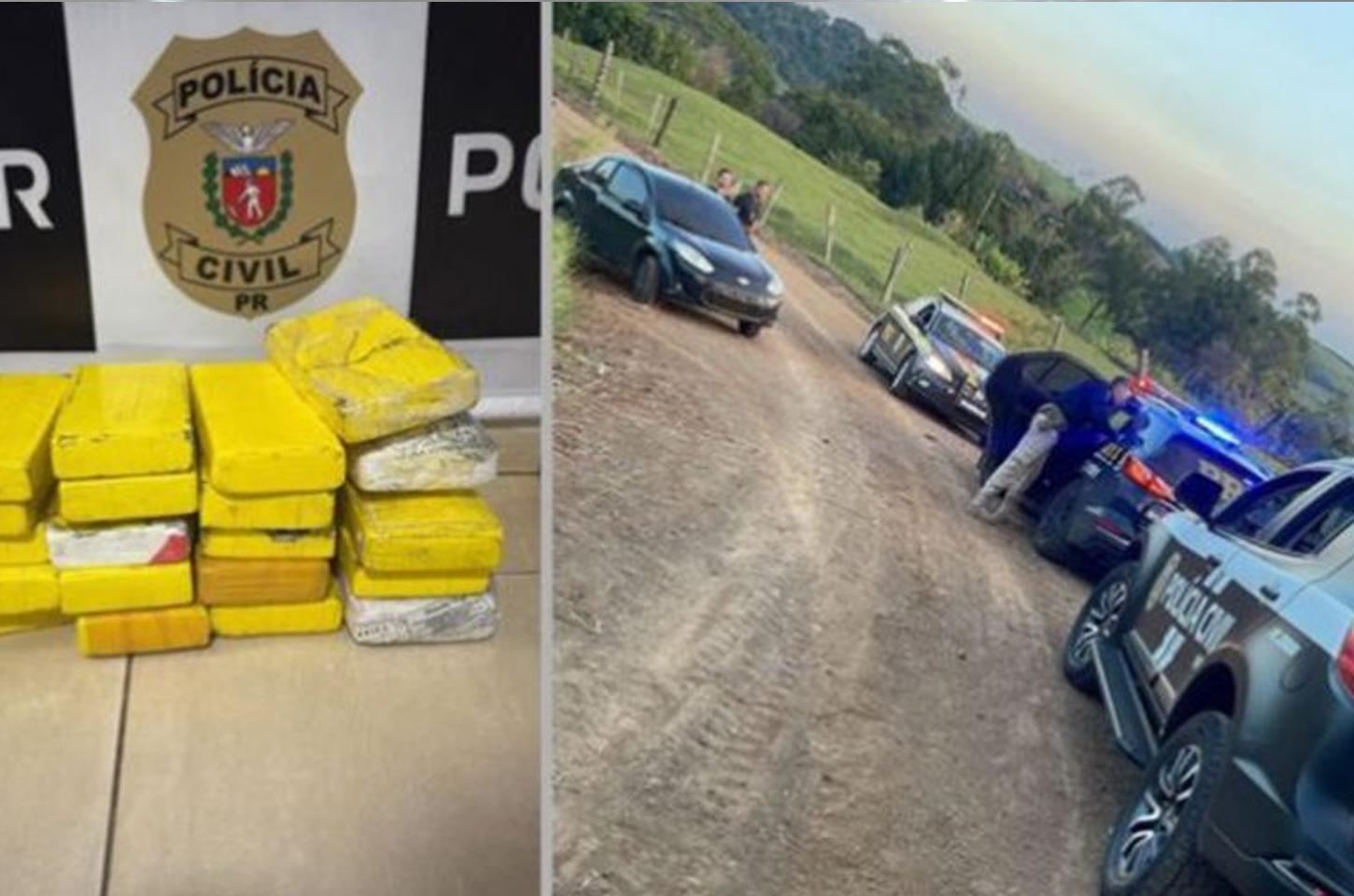 Após perseguição, PRF apreende mais de 21 kg de cocaína em Jandaia do Sul