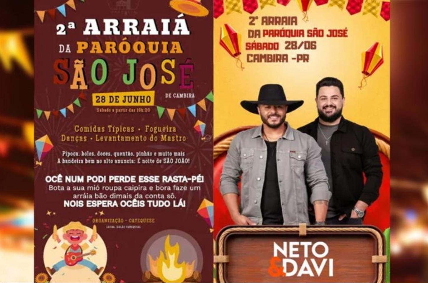 Cambira terá 2º Arraiá da Paróquia São José neste sábado com entrada gratuita