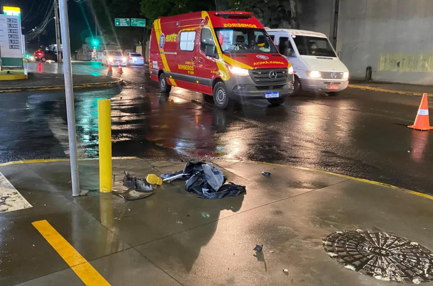 Homem fica ferido após acidente voltando do trabalho em Apucarana