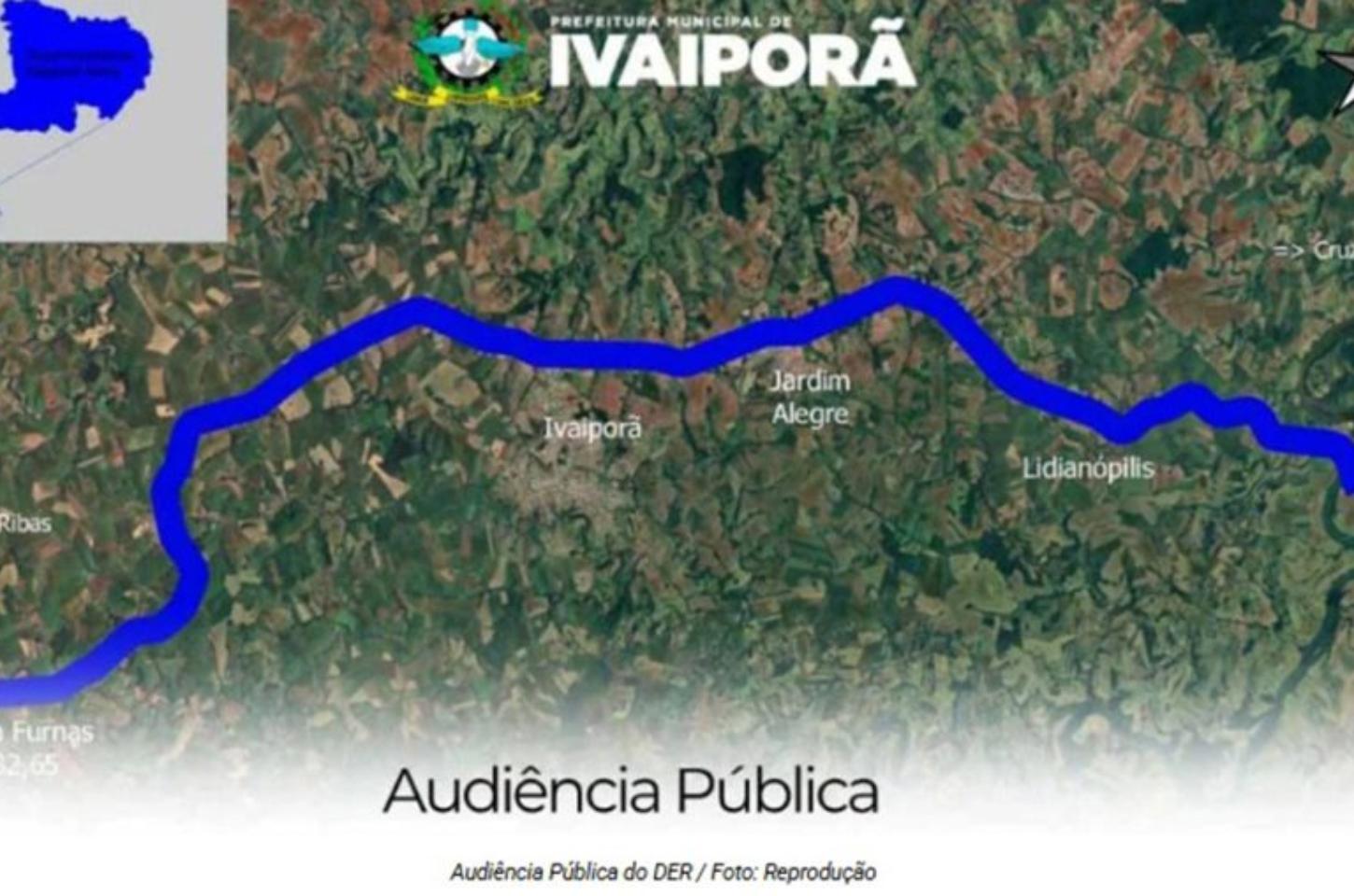 Ivaiporã reforça convite do DER para audiência sobre obras na PR-466