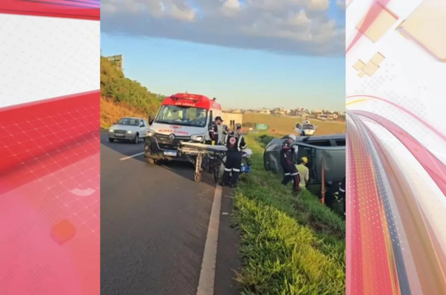 Mulher capota carro e fica presa às ferragens na região de Maringá