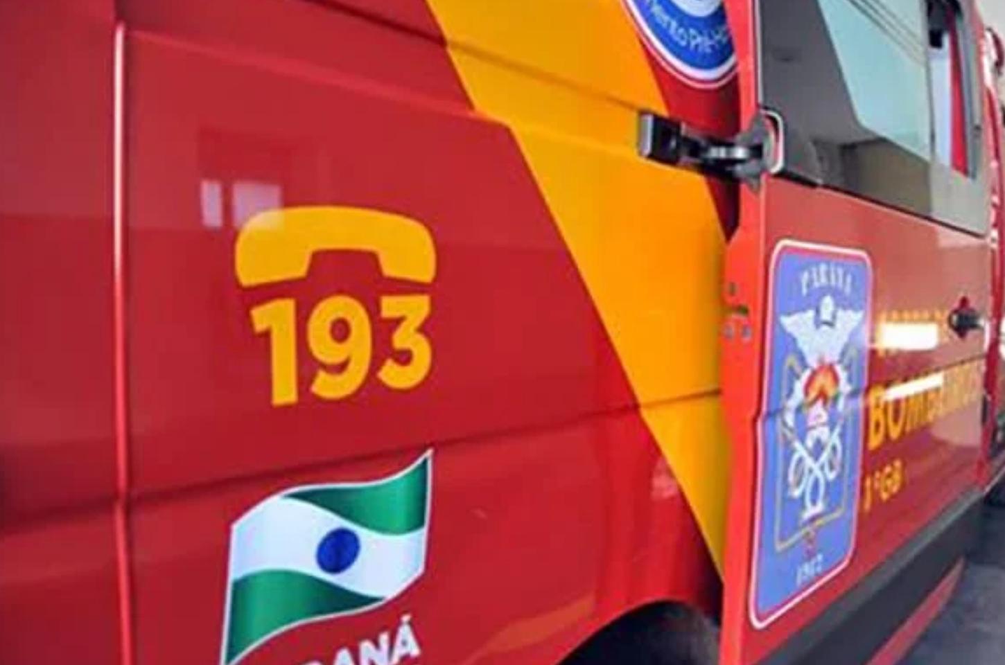 Bombeiros atendem motociclista ferido em acidente em Lidianópolis