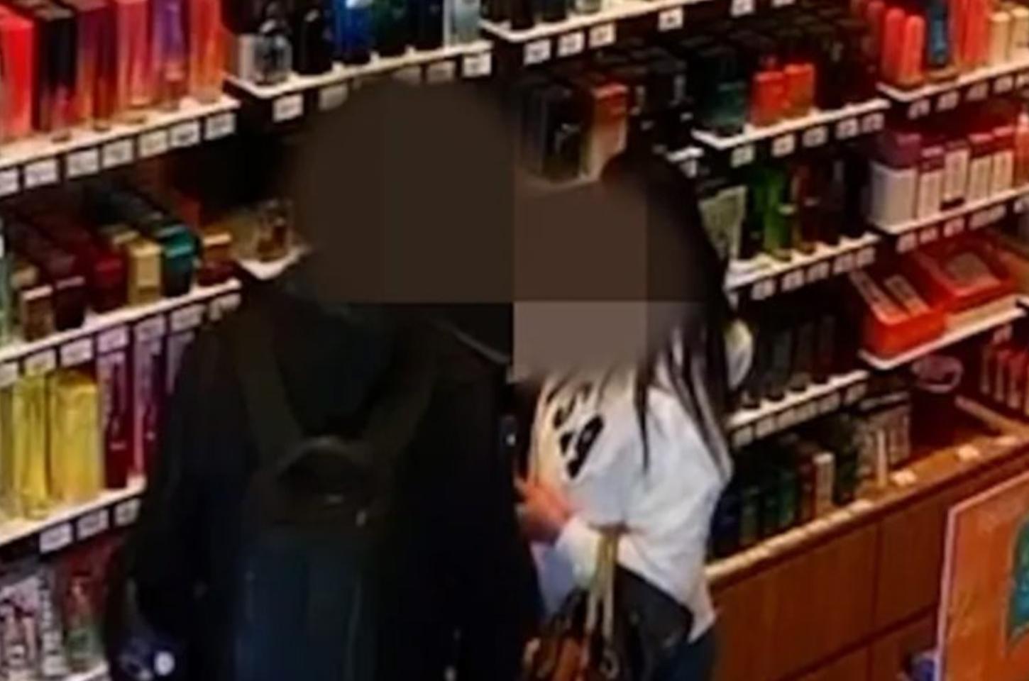 Casal furta perfumes de loja no centro de Apucarana; crime foi flagrado por câmeras