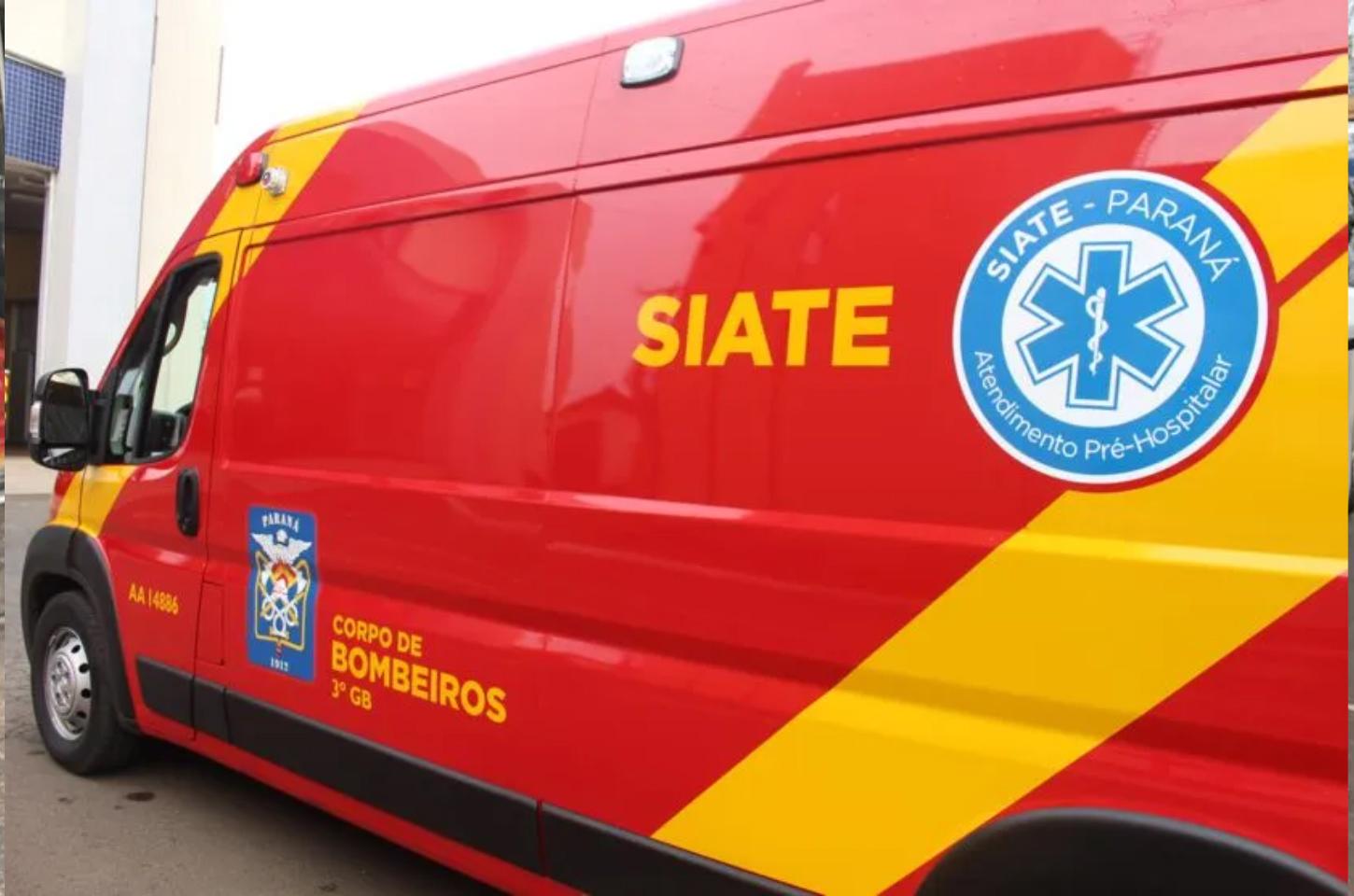 Ciclista de 48 anos fica ferido após acidente em bairro de Apucarana