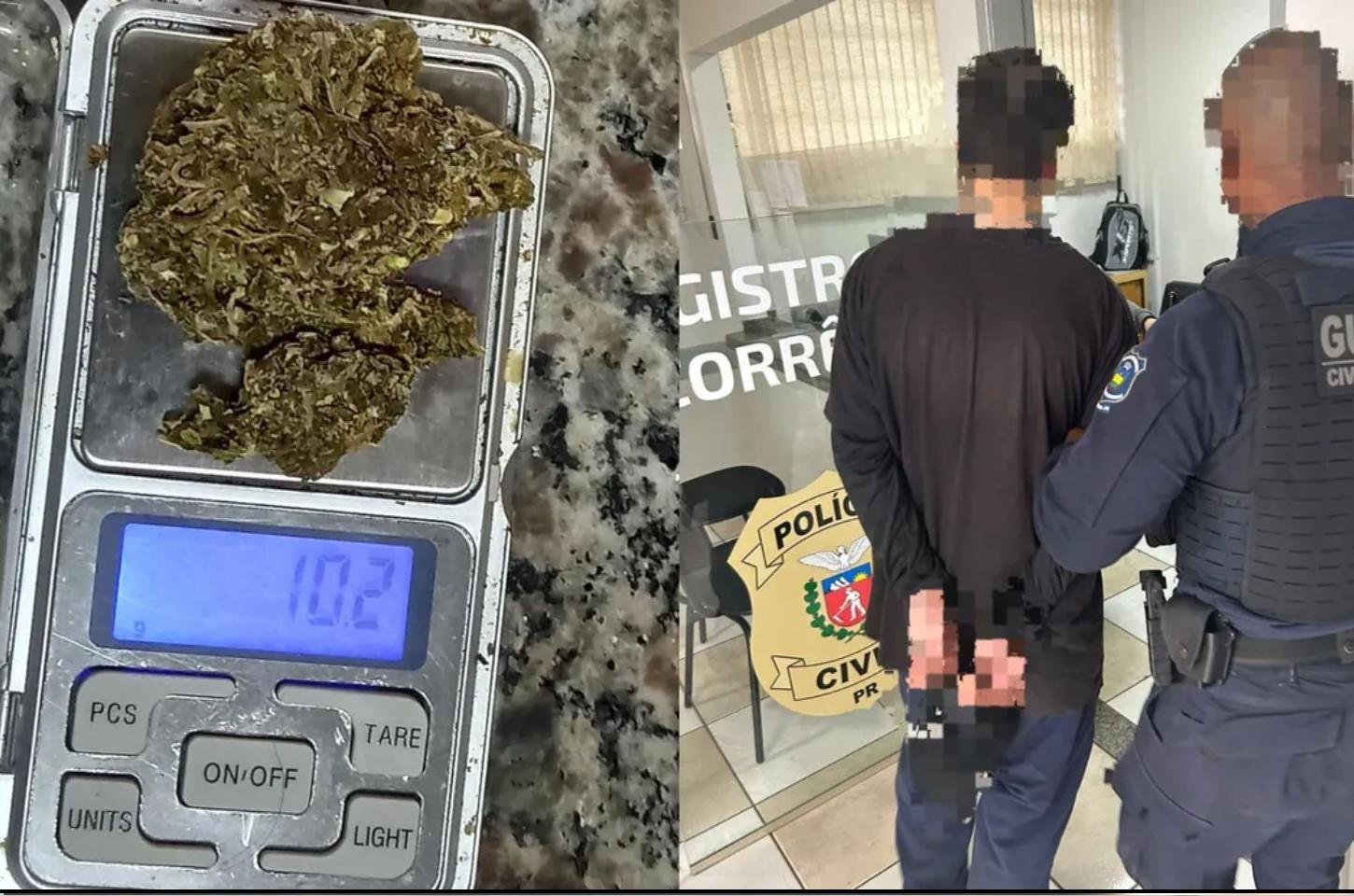 Homem é preso com drogas pela Guarda Civil Municipal em Apucarana