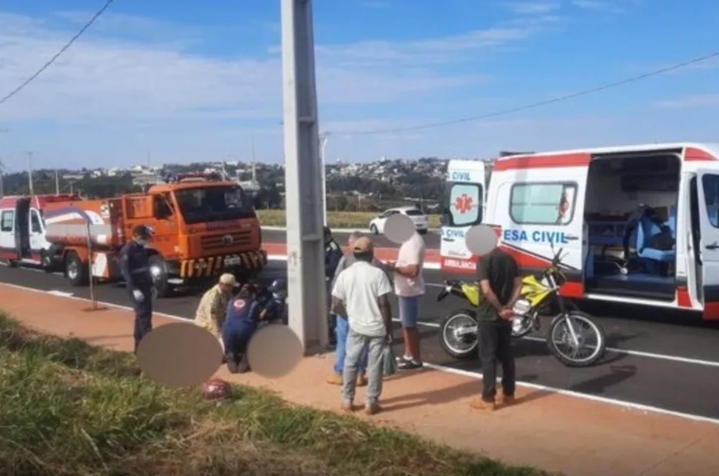 Motociclista de 38 anos morre após bater em poste em Jandaia do Sul