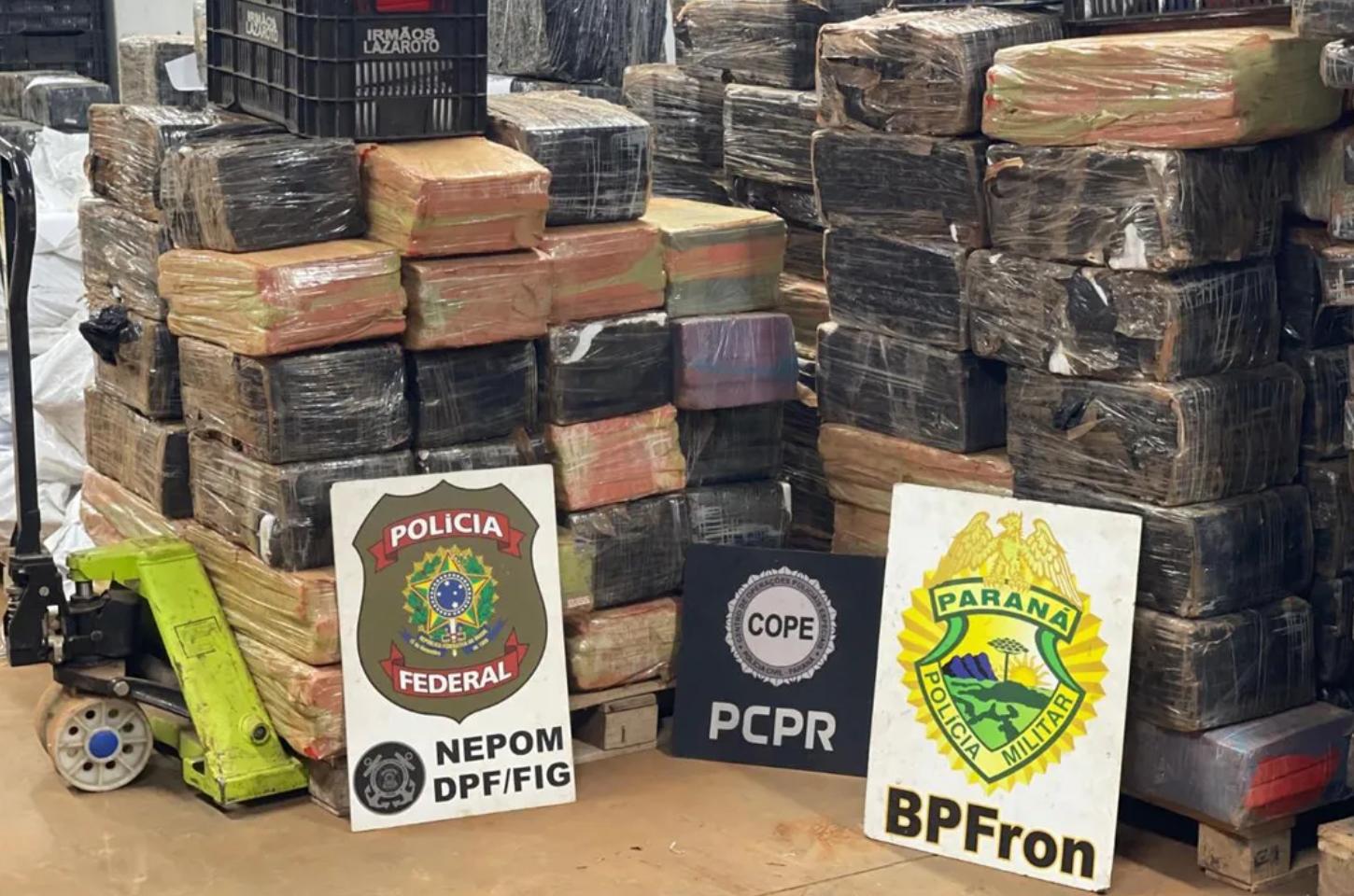 PMPR, PCPR e PF apreendem carga de maconha avaliada em R$ 5,1 milhões