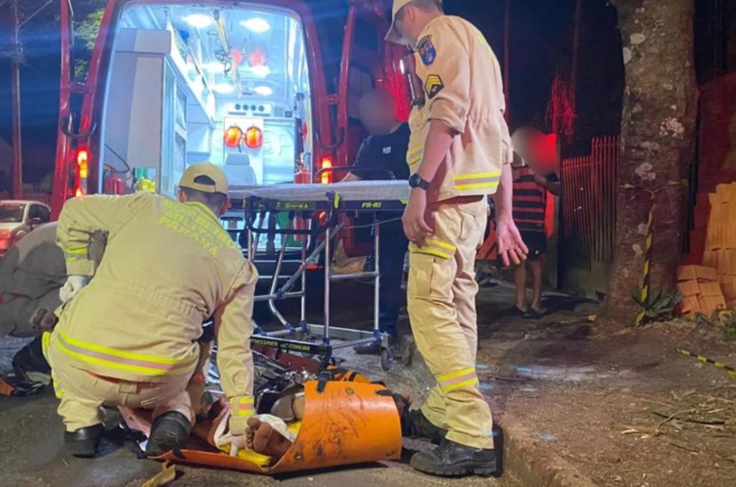 Jovem é resgatado após queda de 20 metros em tentativa de suicídio