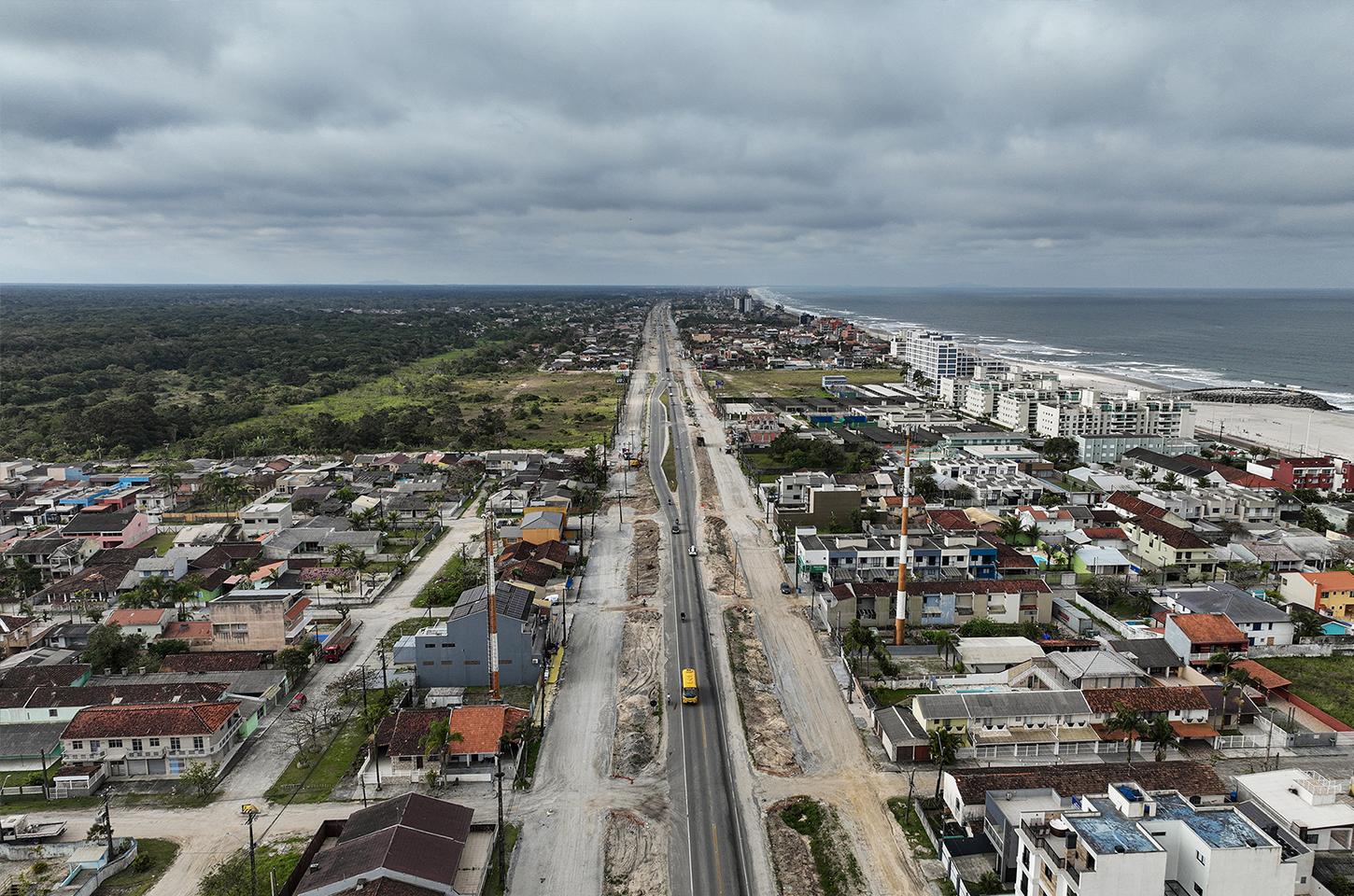 Obras de duplicação da PR-412 em Matinhos já avançam no Litoral do Paraná