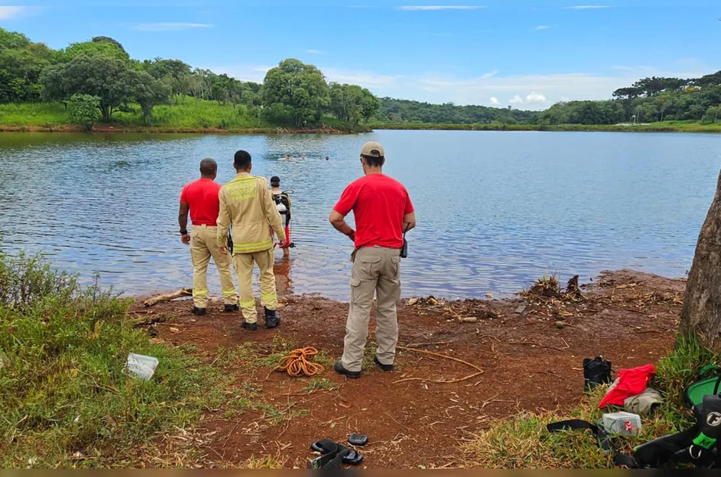 Afogamento mobiliza bombeiros no Lago Schmidt, em Apucarana