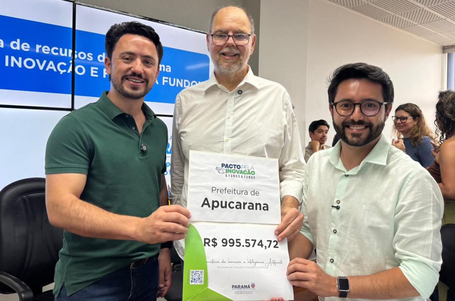 Apucarana recebe R$ 995 mil em recursos do Estado para fomento à inovação