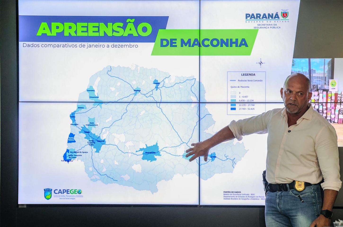 Paraná apreende 1,5 tonelada de drogas por dia em 2025 e tira R$ 2 bilhões do tráfico