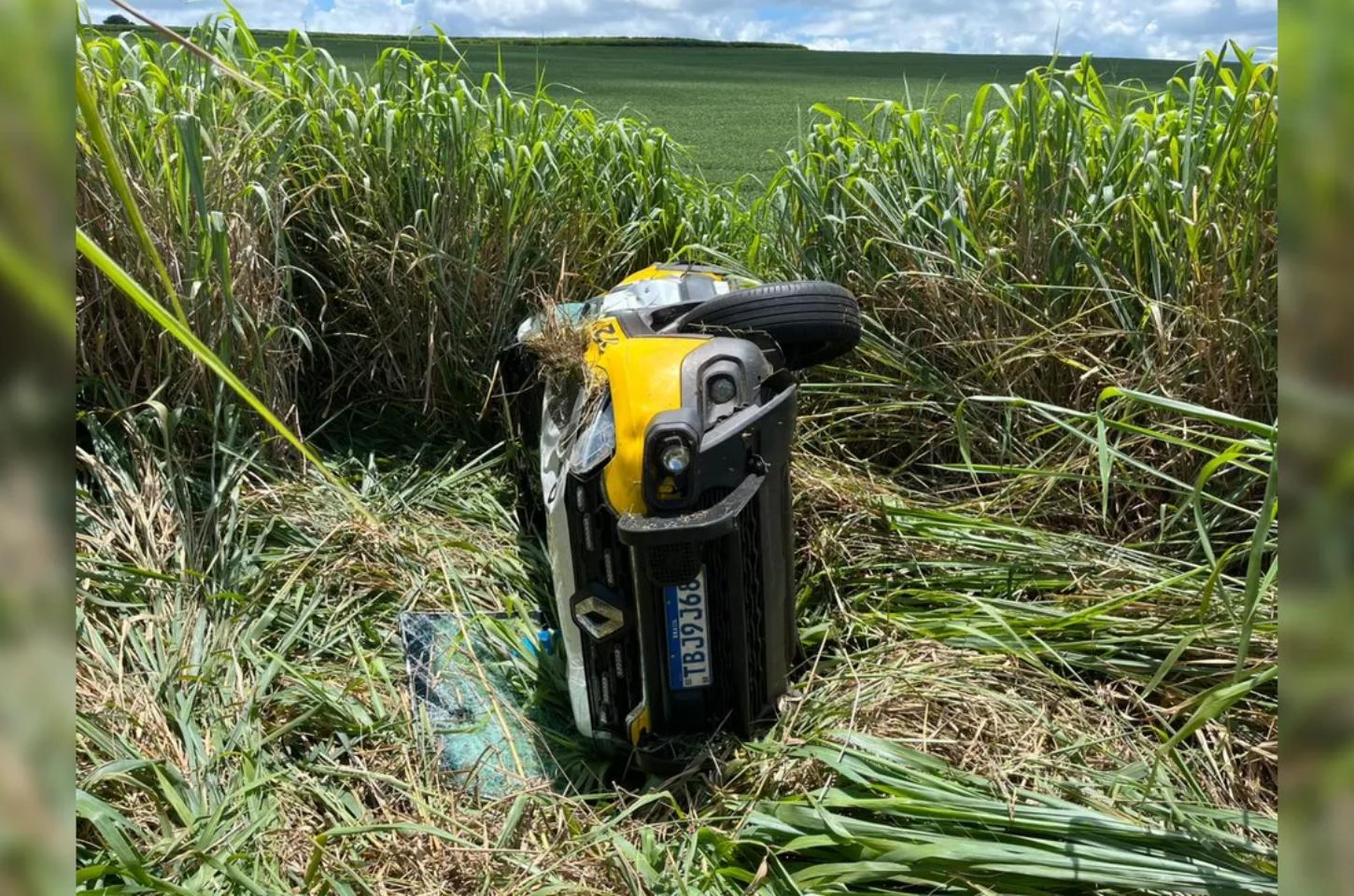 PM é resgatado de helicóptero na PR-444 após acidente com duas viaturas