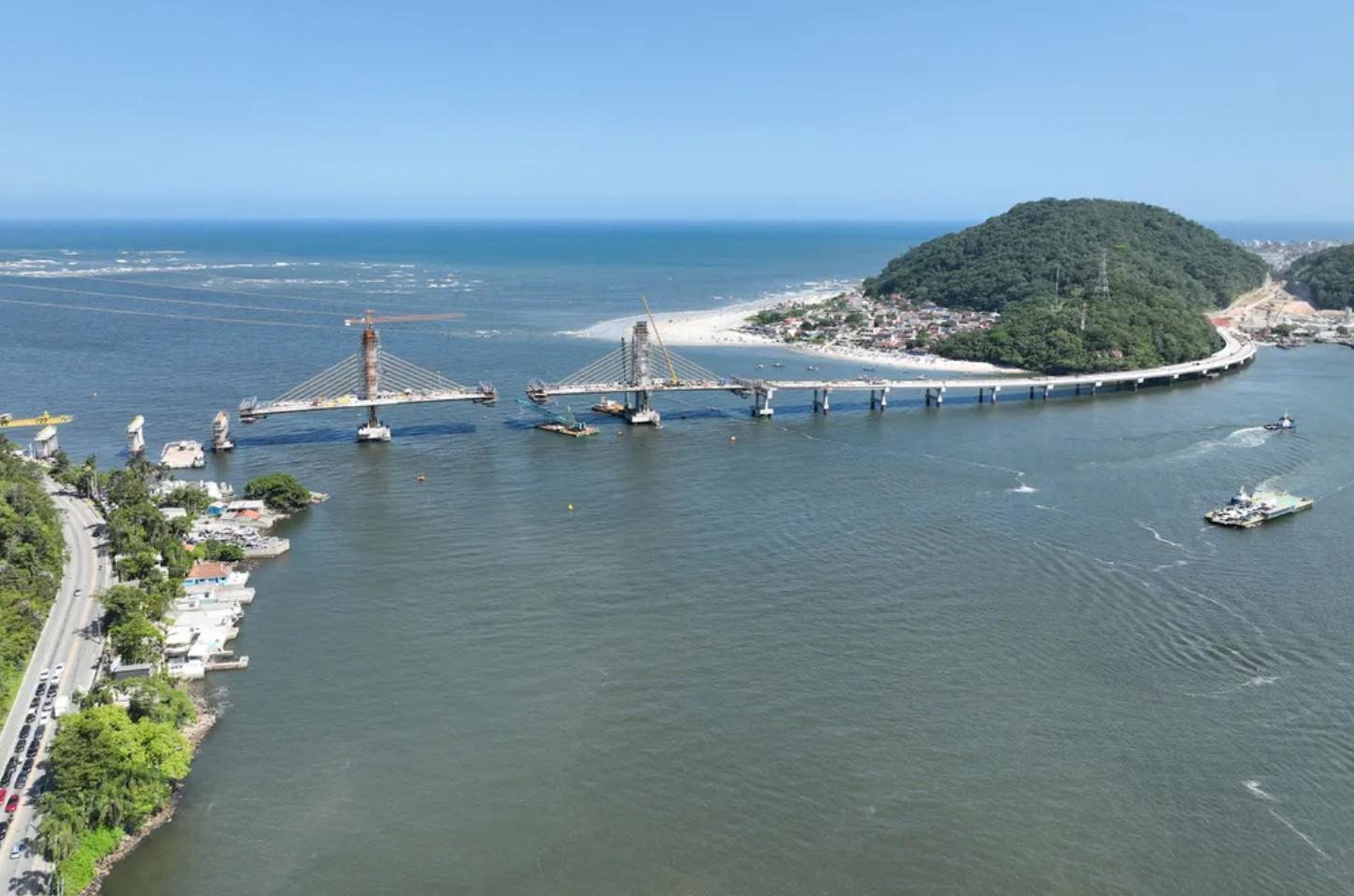 Ponte de Guaratuba atinge 88% de execução