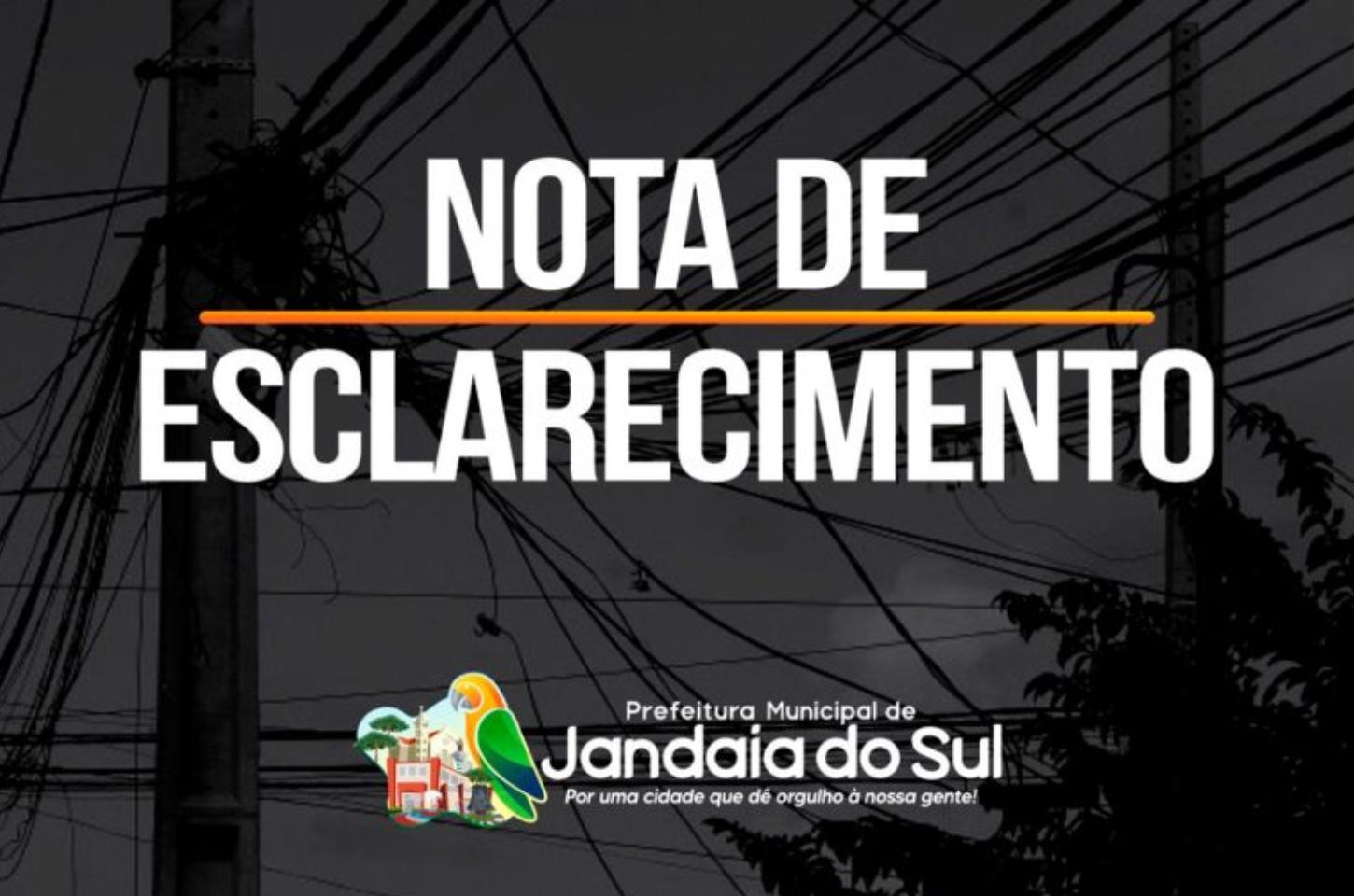 Prefeitura de Jandaia do Sul reforça responsabilidade sobre organização de cabos de internet