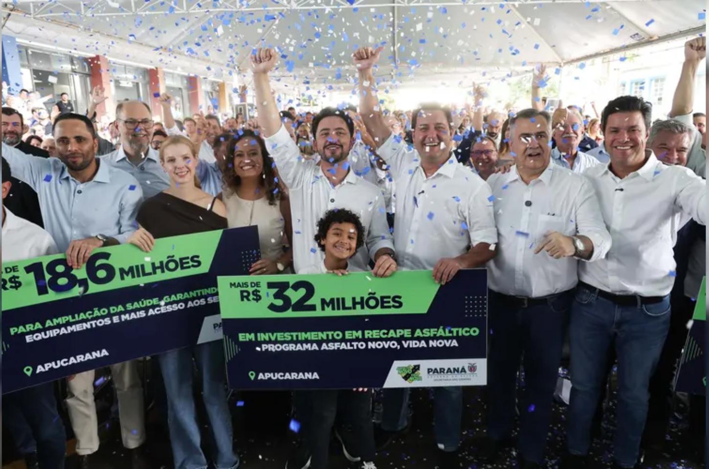 Ratinho Junior anuncia investimentos que somam mais de R$ 1 bi em Apucarana