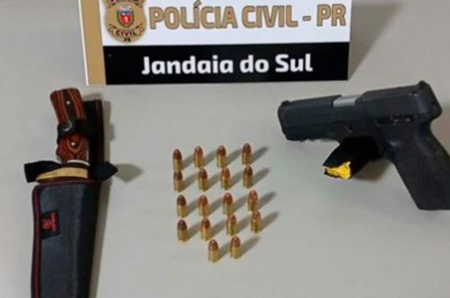 Polícia Civil prende homem e apreende arma 9 mm durante operação em Apucarana