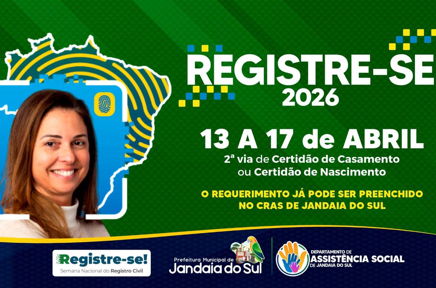 Jandaia do Sul participa do programa Registre-se 2026 e facilita acesso à documentação civil