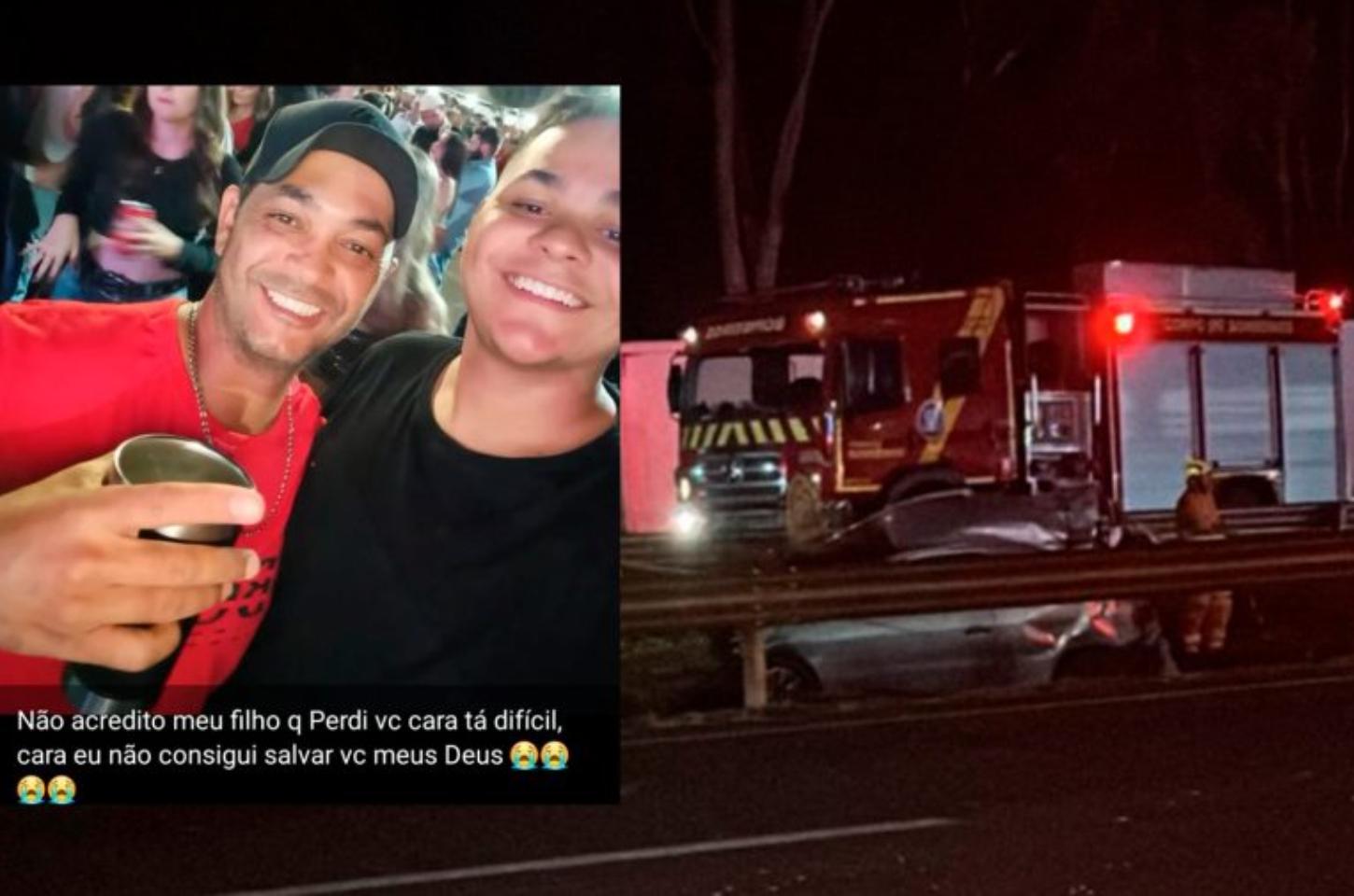 Jovem morre em capotamento na BR-376 em Mauá da Serra; pai que é socorrista atendeu a ocorrência