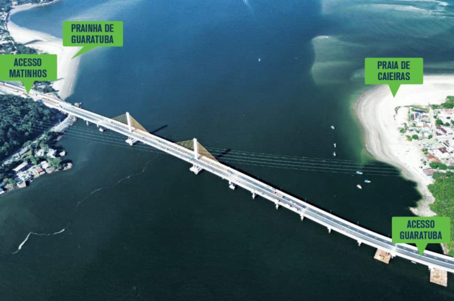 Ponte de Guaratuba será inaugurada com festa e show de drones no Litoral