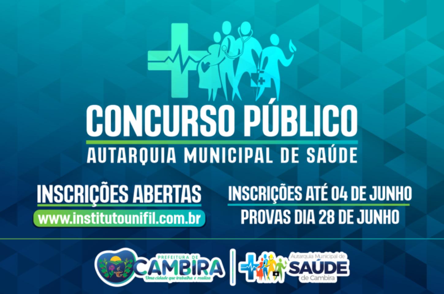 Cambira abre concurso público para agentes de saúde e endemias