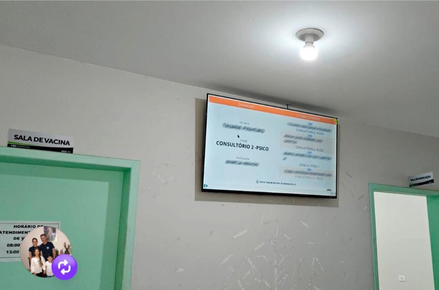 Jandaia do Sul instala painéis eletrônicos para chamada de pacientes nas unidades de saúde