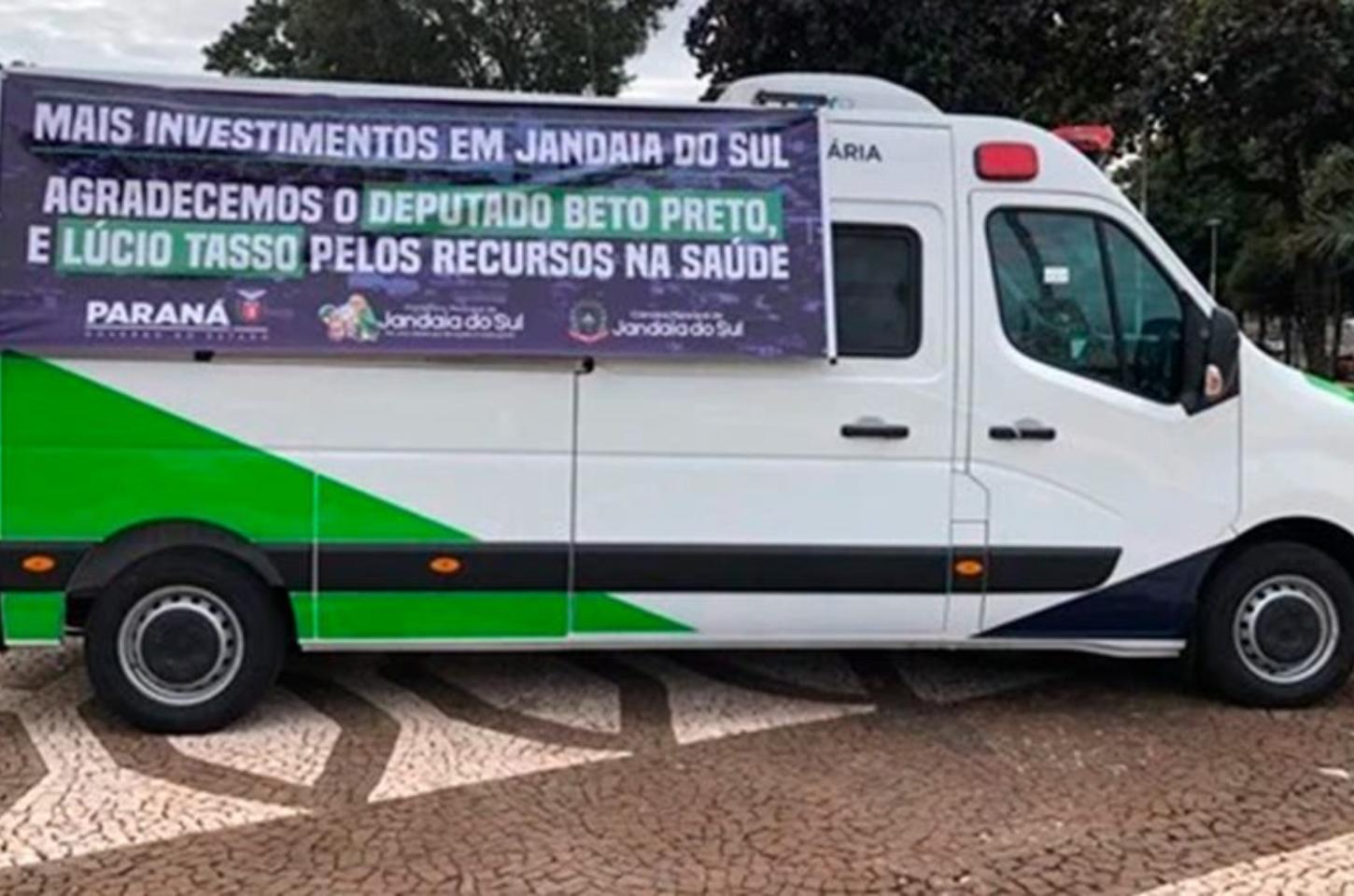 Jandaia do Sul recebe nova ambulância UTI móvel para reforçar atendimentos da saúde