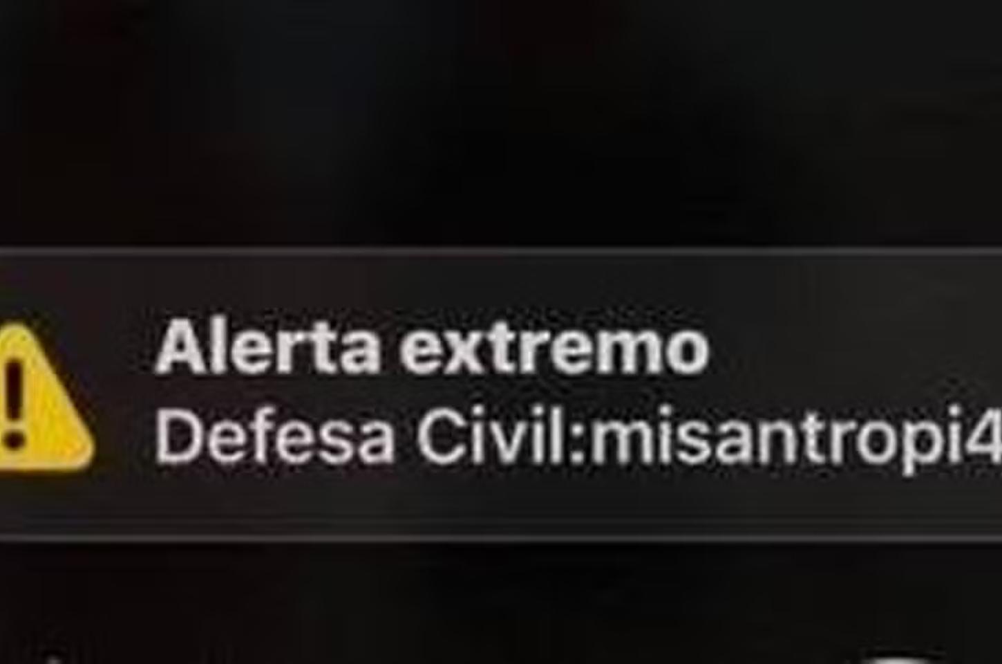 Envio de falso alerta no sistema da Defesa Civil se enquadra como terrorismo, diz governo do PR