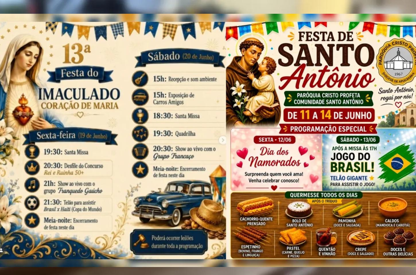 Paróquias de Apucarana instalam telões em festas juninas durante o jogo do Brasil