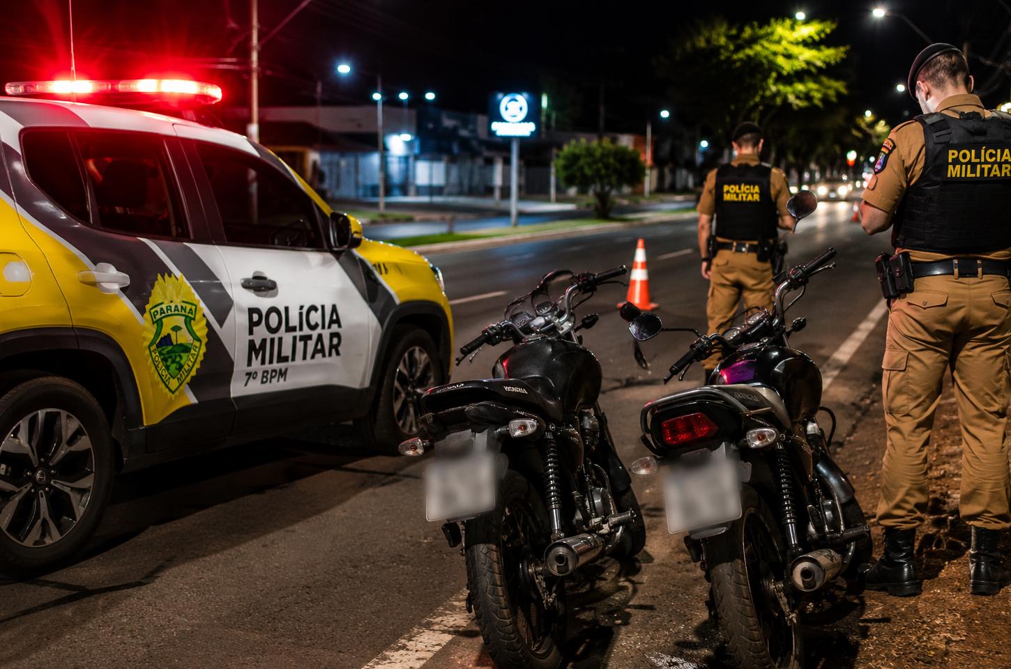Polícia Militar apreende duas motocicletas durante fiscalizações de trânsito em Jandaia do Sul