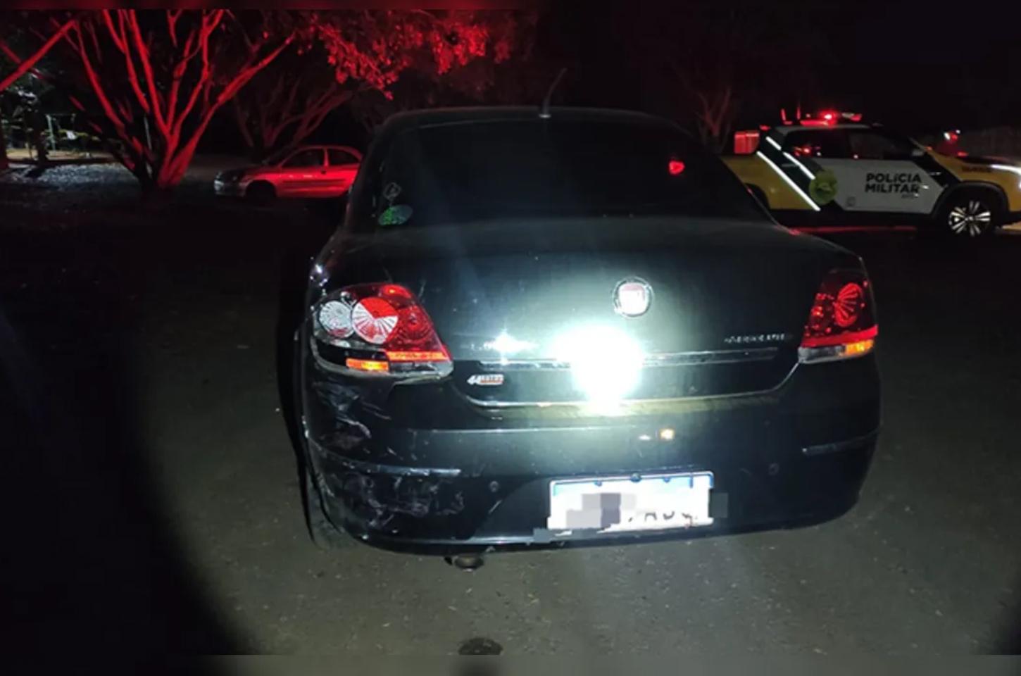 Colisão entre carro e duas motos deixa dois jovens feridos na PR-466, em Lidianópolis