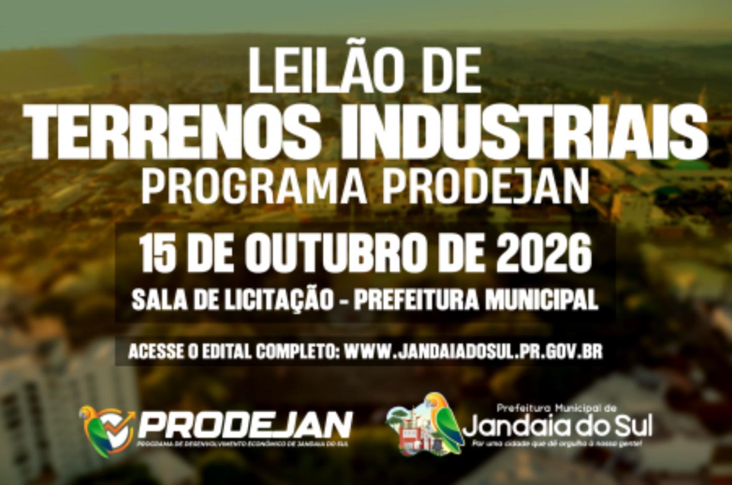 Jandaia do Sul realiza leilão de terrenos industriais com benefícios para empresas