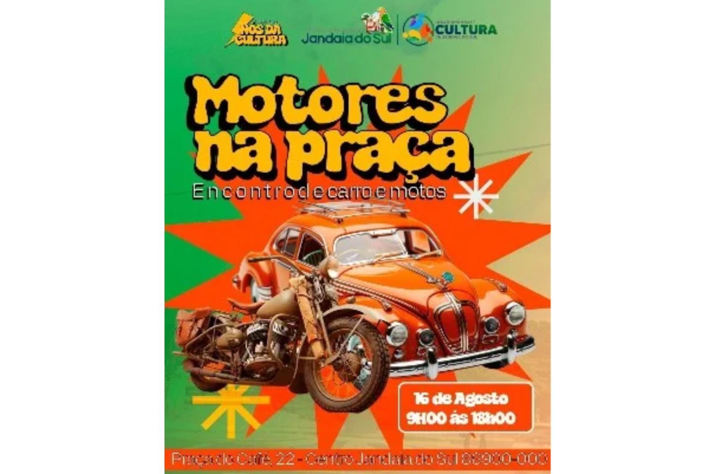 Jandaia do Sul recebe Encontro de Carros e Motos neste domingo na Praça do Café