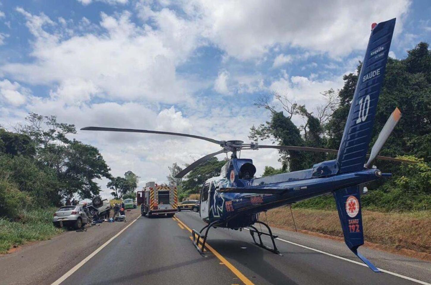 Colisão frontal na BR-369 entre Jandaia e Bom Sucesso deixa sete pessoas feridas