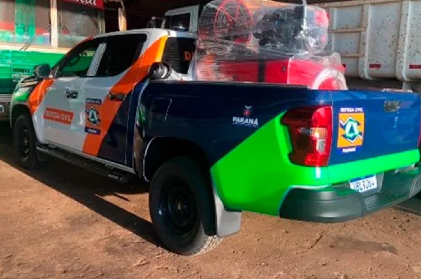 Jandaia do Sul recebe caminhonete Fiat Titano 4x4 para reforçar ações da Defesa Civil